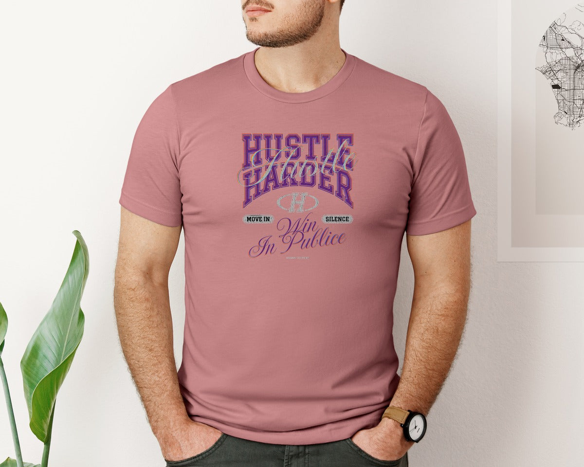 brand:Bella Canvas|color:Heather Mauve|Hustle Move On Silence T Shirt Oversize Graphic T-Shirt