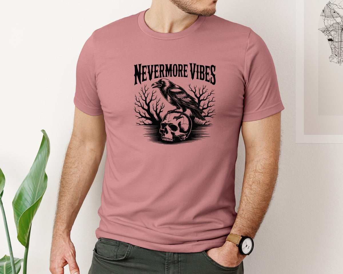 brand:Bella Canvas|color:Heather Mauve|F Caw F T Shirt Design 8 Graphic T-Shirt