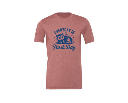 brand:Generic|color:Heather Mauve|Everyday Is Trash Day Design Graphic T-Shirt