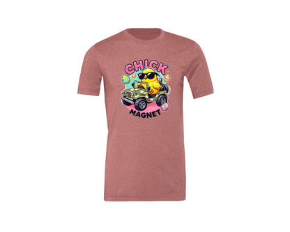 brand:Generic|color:Heather Mauve|Chick Magnet Easter Chick Cool Graphic T-Shirt