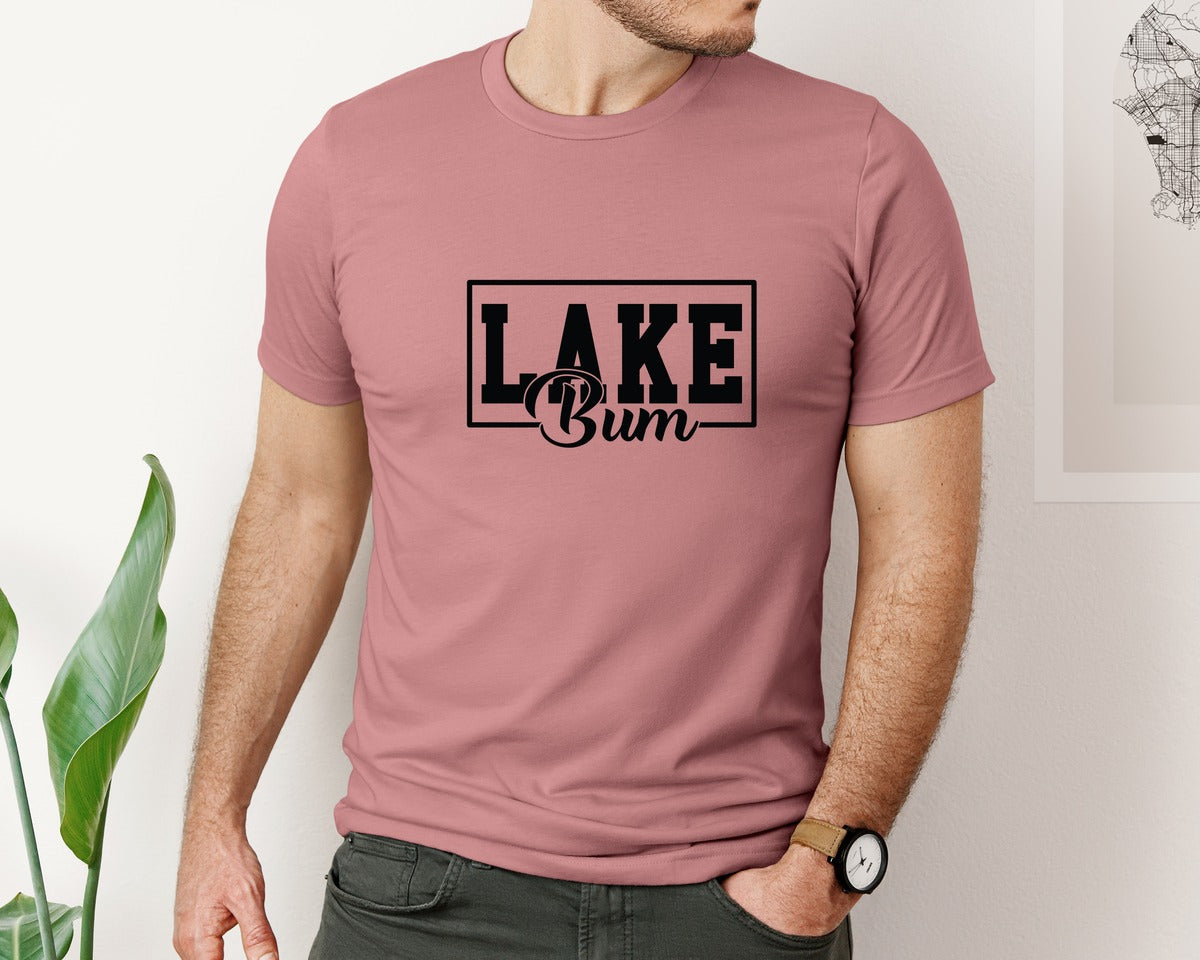 brand:Bella Canvas|color:Heather Mauve|Lake Bum 26 Graphic T-Shirt