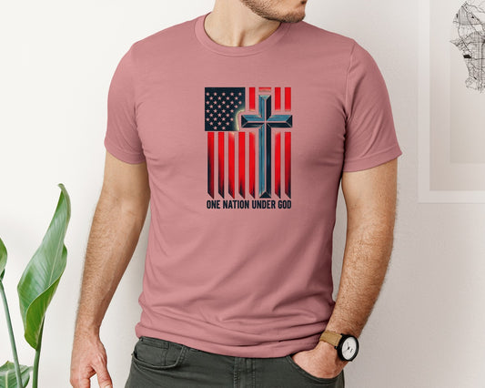 Veteran American Flag God Usa Design Graphic T-Shirt