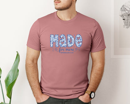 brand:Bella Canvas|color:Heather Mauve|Made For More Blue Chinoiserie Graphic T-Shirt