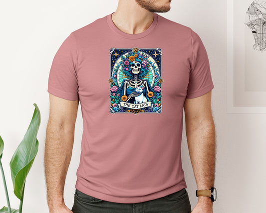 The Cat Lady Tarot Card Funny Cat W Graphic T-Shirt