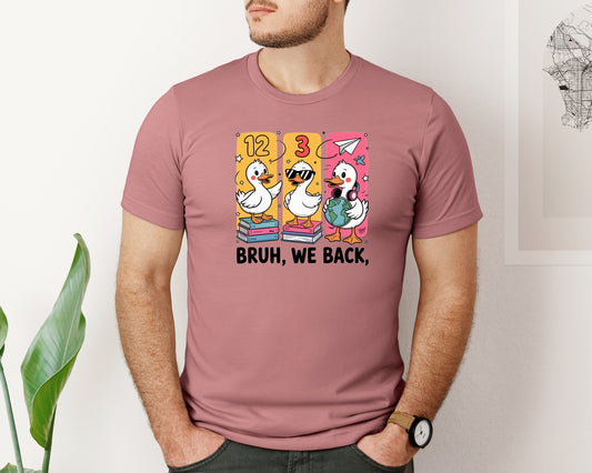 Funny Back To School Goose Design Graphic T-Shirt