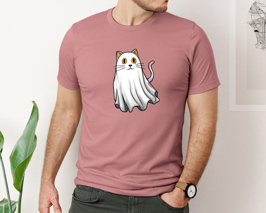 Halloween Ghost And Cat 6 Graphic T-Shirt