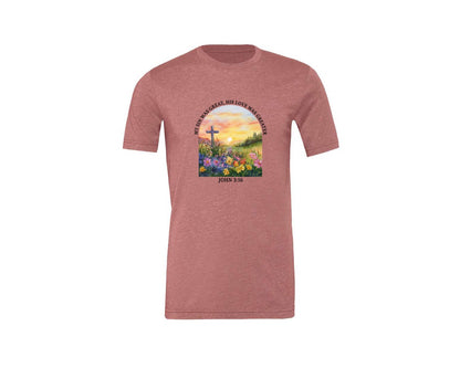 brand:Generic|color:Heather Mauve|Floral Christian Bible Verse Graphic T-Shirt