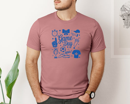 Soccer Doodles Game Day Graphic T-Shirt