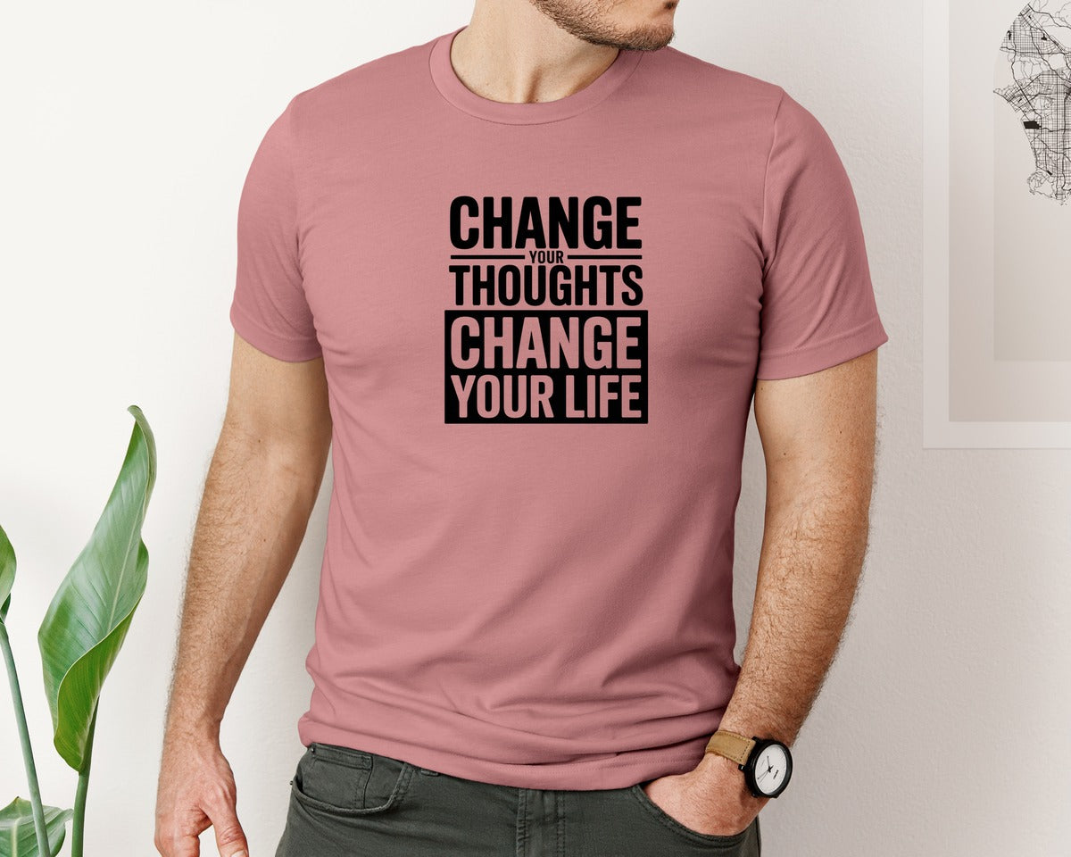 brand:Bella Canvas|color:Heather Mauve|Success Mindset Motivational Shirt Graphic T-Shirt
