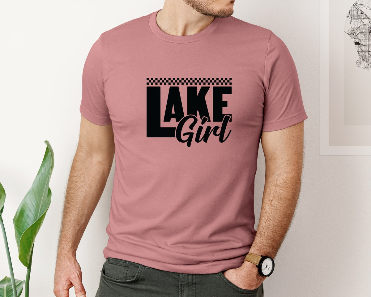 brand:Bella Canvas|color:Heather Mauve|Lake Girl 8 Graphic T-Shirt