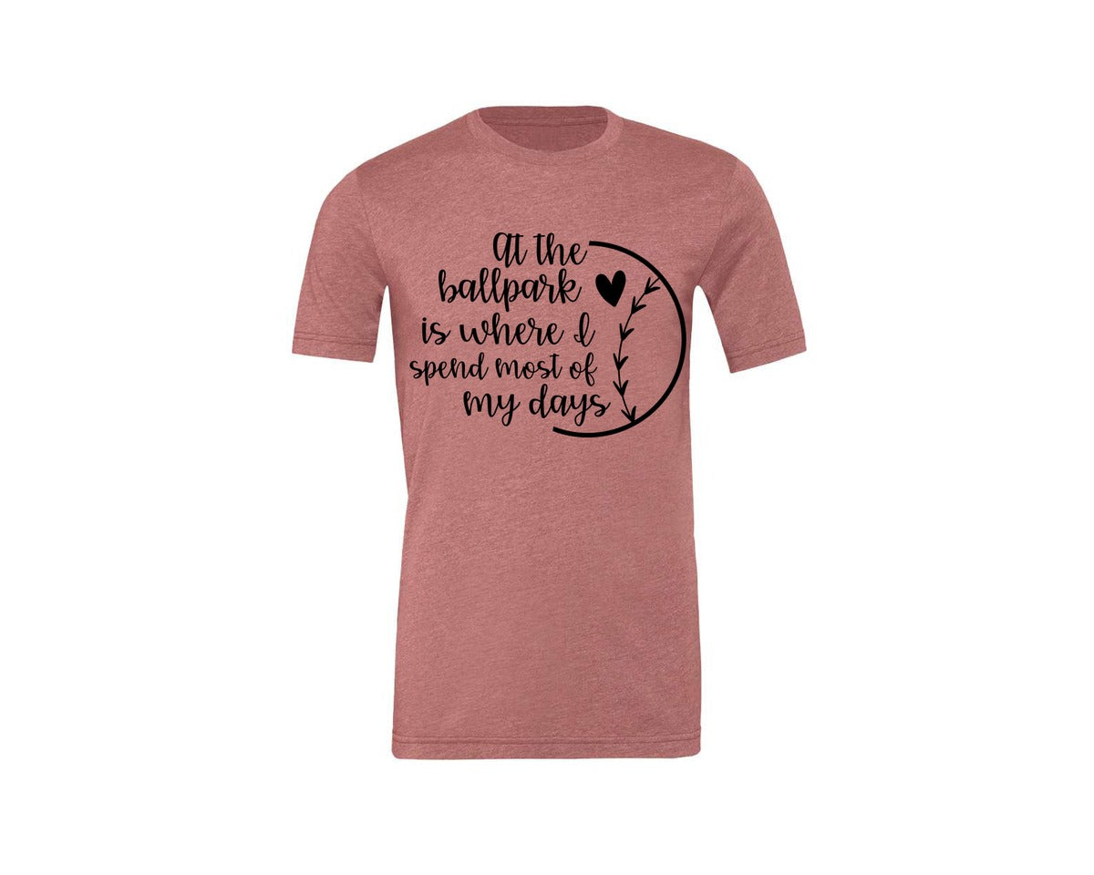 brand:Generic|color:Heather Mauve|Baseball Mom Softball Mom 2 Graphic T-Shirt