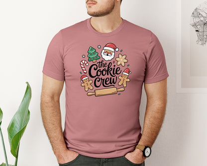 brand:Bella Canvas|color:Heather Mauve|The Cookie Crew Christmas Baking Xmas 2 Graphic T-Shirt