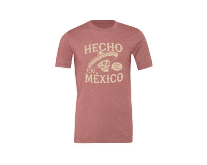 brand:Generic|color:Heather Mauve|Hecho En Mexico Mexican Chicano Pride Graphic T-Shirt