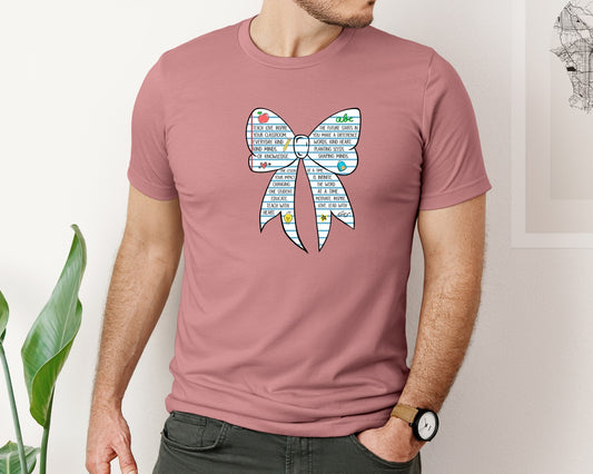 Coquette Teacher Teach Love Inspire 2 Graphic T-Shirt