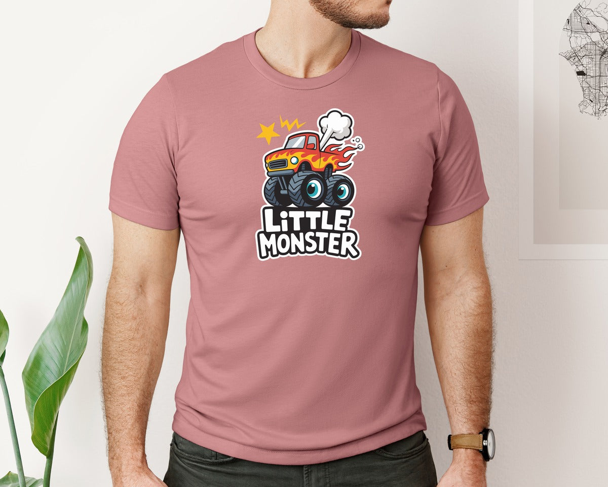 brand:Bella Canvas|color:Heather Mauve|E2Ad90F09F9A97Monster Truck Cartoon Kids T Shirte2Ad90F09F9A97 5 Graphic T-Shirt
