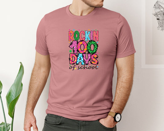 Rocking 100 Days Of School Graphic T-Shirt
