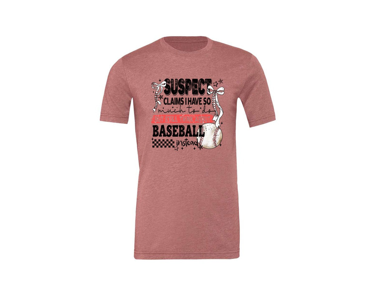 brand:Generic|color:Heather Mauve|Baseball Bow Mom Quote Retro Distressed Graphic T-Shirt