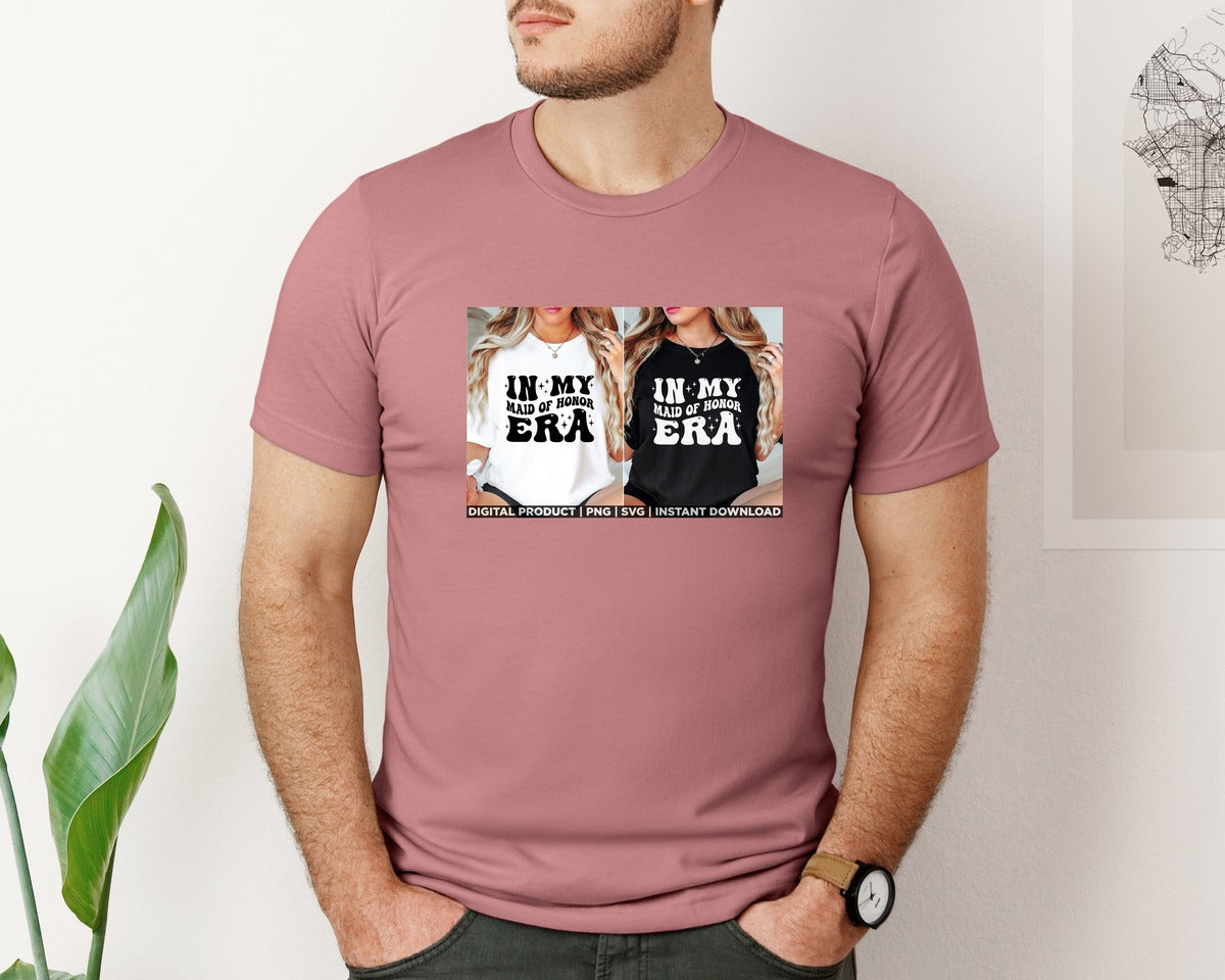 brand:Bella Canvas|color:Heather Mauve|In My Maid Of Honor Era Bachelorette Tee Graphic T-Shirt