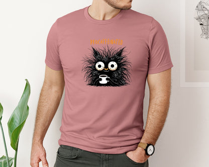 brand:Bella Canvas|color:Heather Mauve|Funny And Sarcastic Cat 2 Graphic T-Shirt
