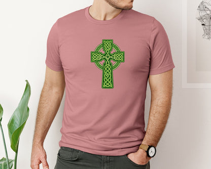 brand:Bella Canvas|color:Heather Mauve|Celtic Cross Knot Ornament Set Graphic T-Shirt