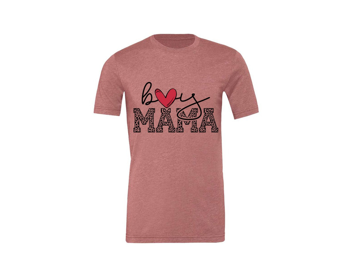 brand:Generic|color:Heather Mauve|Boy Mama Mama Boy 2 Graphic T-Shirt