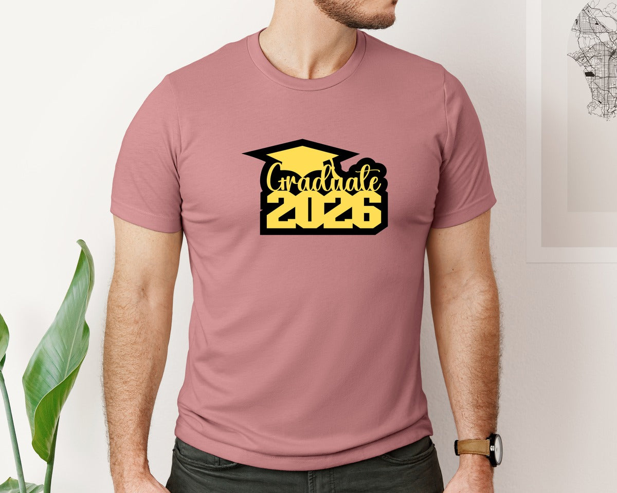 brand:Bella Canvas|color:Heather Mauve|2026 Graduation Senior 2026 Grad Squad Graphic T-Shirt
