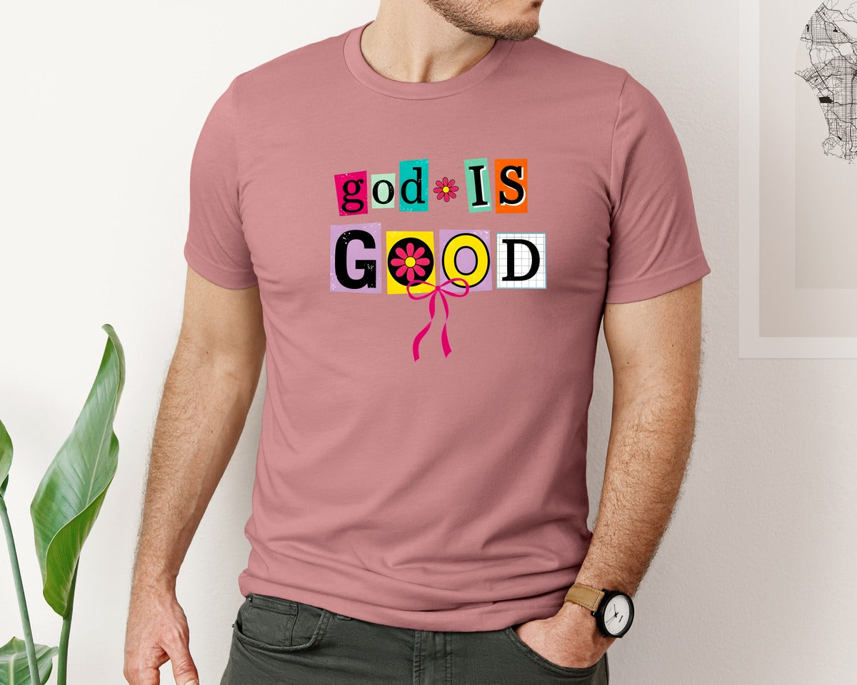 brand:Bella Canvas|color:Heather Mauve|Retro Christian Coquette Graphic T-Shirt