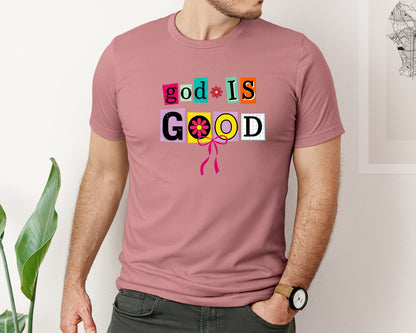 brand:Bella Canvas|color:Heather Mauve|Retro Christian Coquette Graphic T-Shirt