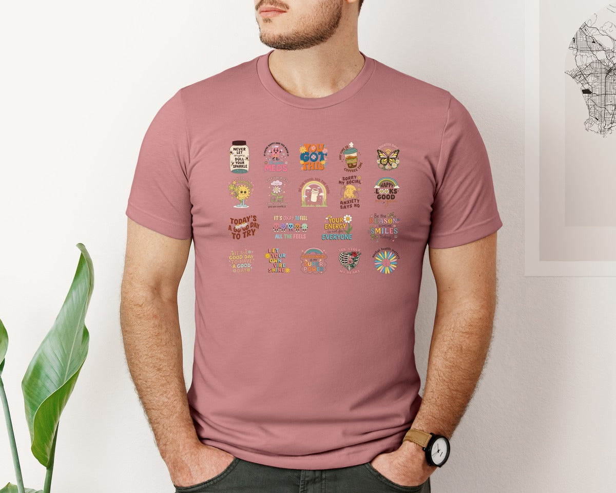 brand:Bella Canvas|color:Heather Mauve|Motivational Quotes 2 Graphic T-Shirt