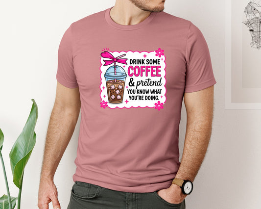 Coffee Sarcastic Mental Health Graphic T-Shirt