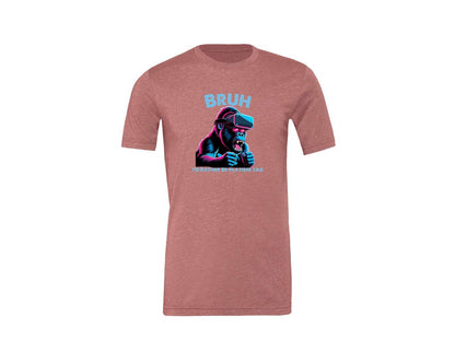 brand:Generic|color:Heather Mauve|Bruh Id Rather Be Playing Tag T Shirt Graphic T-Shirt
