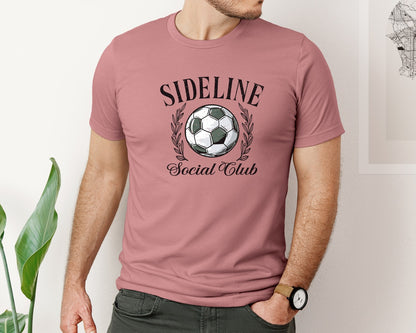 brand:Bella Canvas|color:Heather Mauve|Soccer Mom Sideline Social Club Graphic T-Shirt