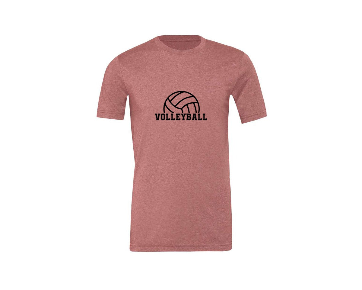 brand:Generic|color:Heather Mauve|Volleyball 15 Graphic T-Shirt