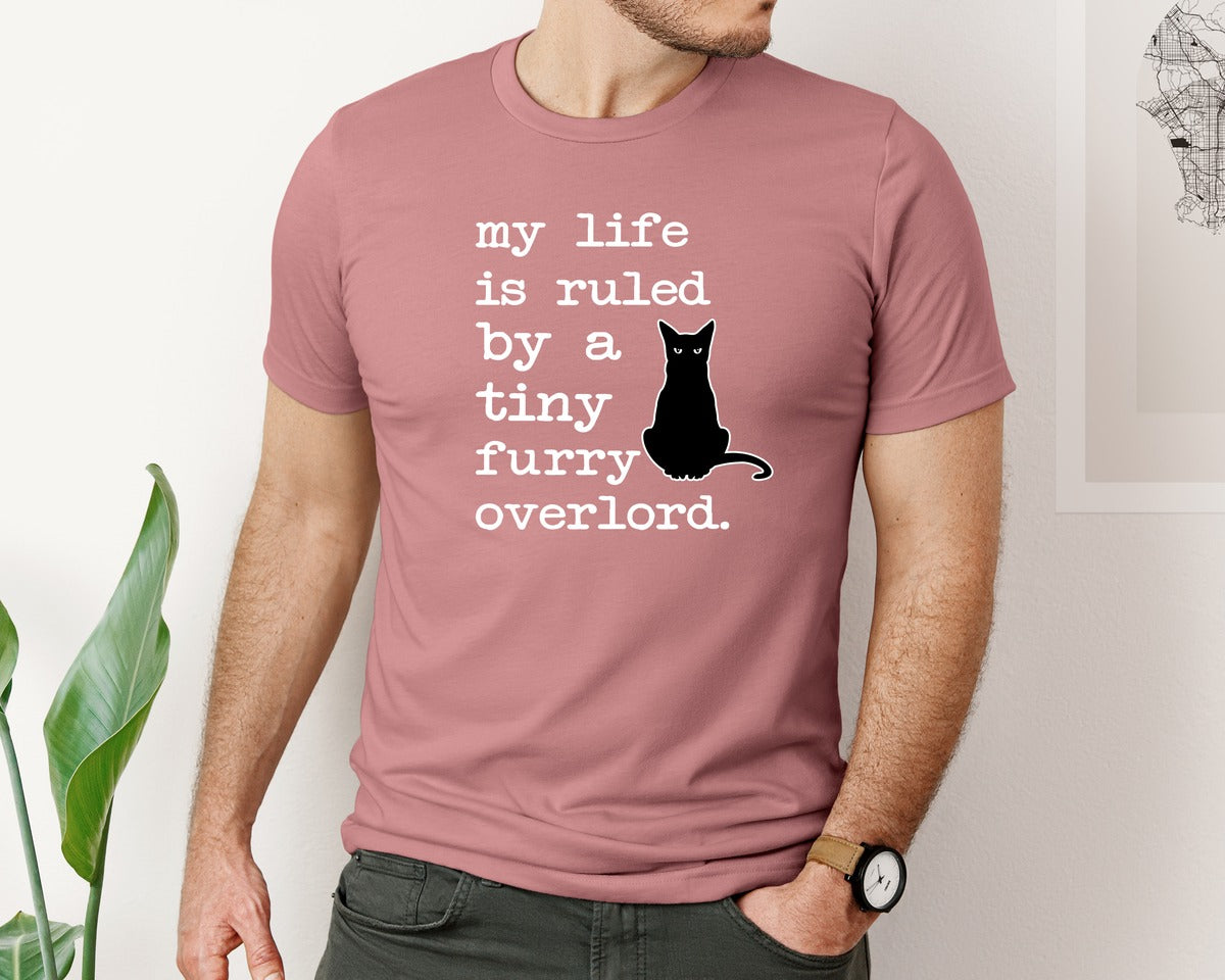 brand:Bella Canvas|color:Heather Mauve|My Life Is Ruled By A Tiny Furry Graphic T-Shirt