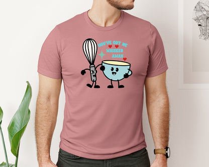 brand:Bella Canvas|color:Heather Mauve|Youve Got Me Whisked Away Cute Love Graphic T-Shirt