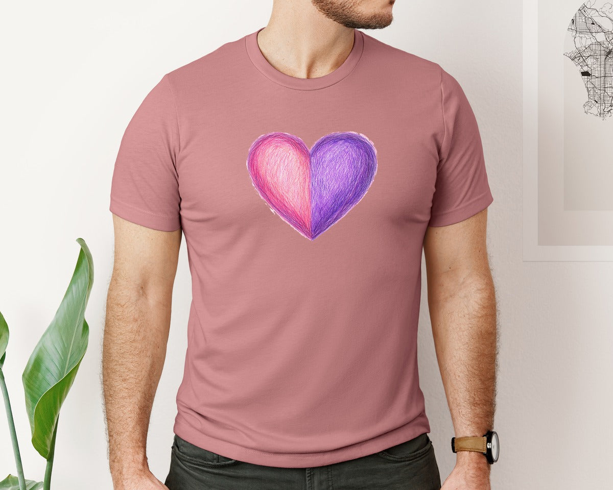 brand:Bella Canvas|color:Heather Mauve|Fear Not For I Am With You Pngcross Graphic T-Shirt