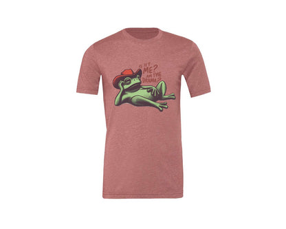 brand:Generic|color:Heather Mauve|Drama Frog Funny Cowboy Aesthetic Graphic T-Shirt