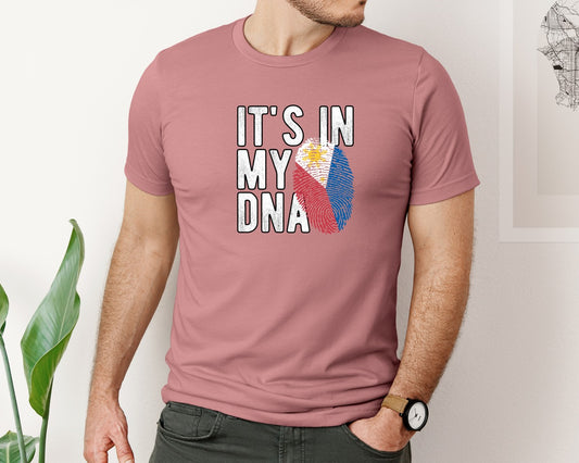 Its In My Dna Philippines Flag Graphic T-Shirt
