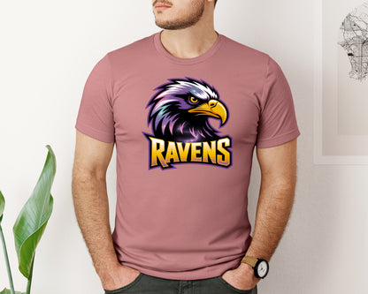 brand:Bella Canvas|color:Heather Mauve|Ravens Sport Game Day Graphic T-Shirt