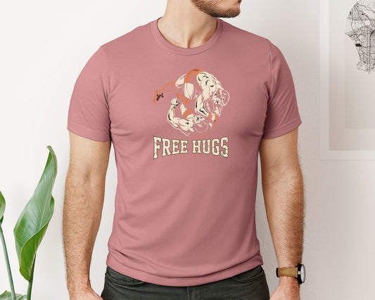 Free Hugs Wrestling Graphic T-Shirt