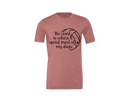 brand:Generic|color:Heather Mauve|Volleyball Mom 24 Graphic T-Shirt