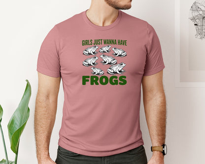 brand:Bella Canvas|color:Heather Mauve|Funny Frog 3 Graphic T-Shirt