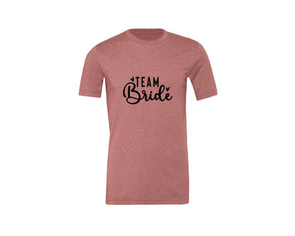 brand:Generic|color:Heather Mauve|Team Bride Bride Graphic T-Shirt