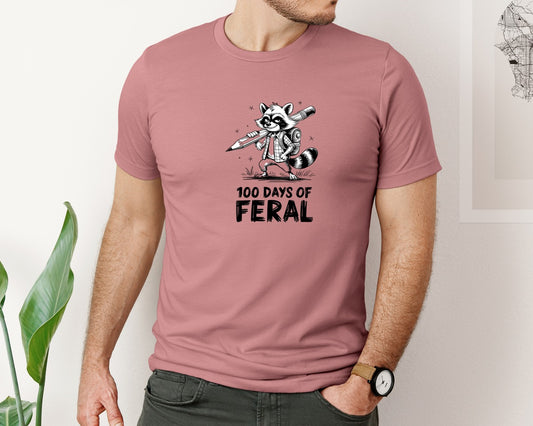100 Days Of Feral Raccoon 100 Days 2 Graphic T-Shirt