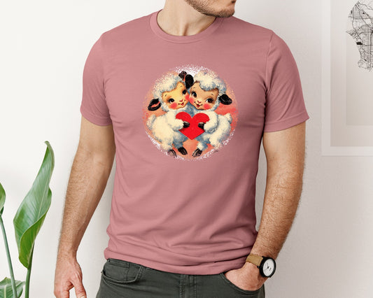 Vintage Valentine Round Tshirt 31 Graphic T-Shirt