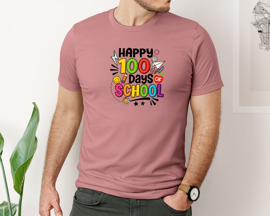 Happy 100 Days Of School Shirt Graphic T-Shirt