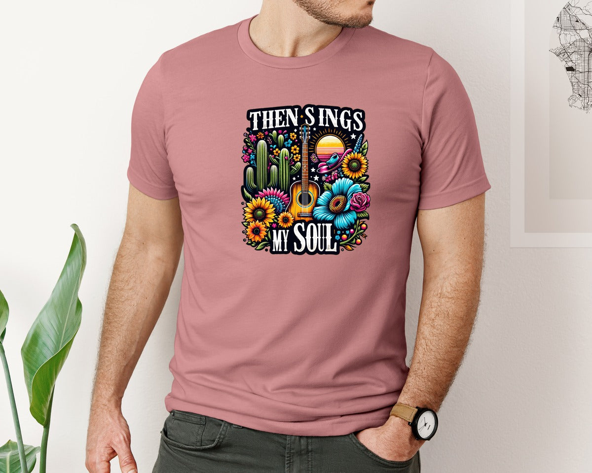 brand:Bella Canvas|color:Heather Mauve|Western Christian Design Graphic T-Shirt