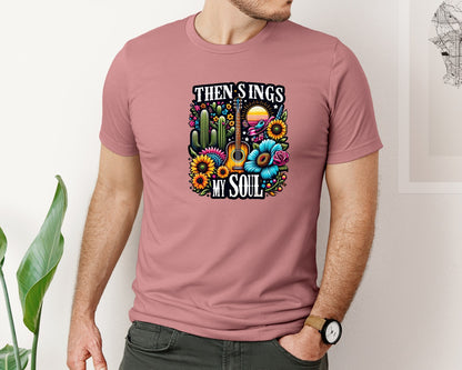 brand:Bella Canvas|color:Heather Mauve|Western Christian Design Graphic T-Shirt