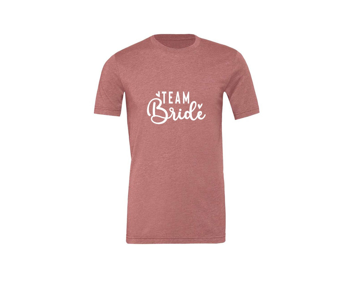 brand:Generic|color:Heather Mauve|Team Bride Bride 2 Graphic T-Shirt