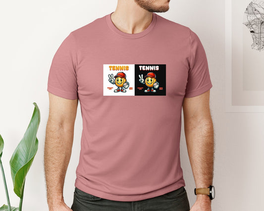 Tennis Ball Fun Sports Emoji Graphic T-Shirt